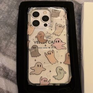 Velvet Caviar Ghost Pattern Phone Case - Pink, Gray, Cream